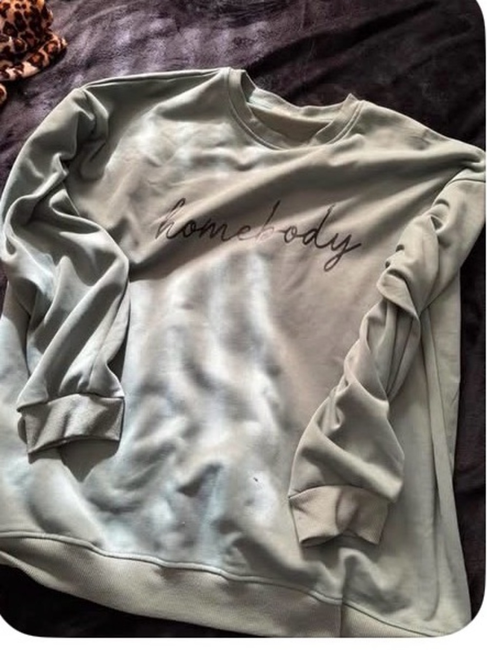 Amazon Women's Sage Green 'Homebody' Crewneck Sweatshirt